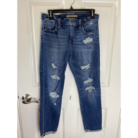 Joe's Jeans Women's Kency Boyfriend Slim Crop Jean Stretch Distressed Sz 25 - Picture 2 of 7